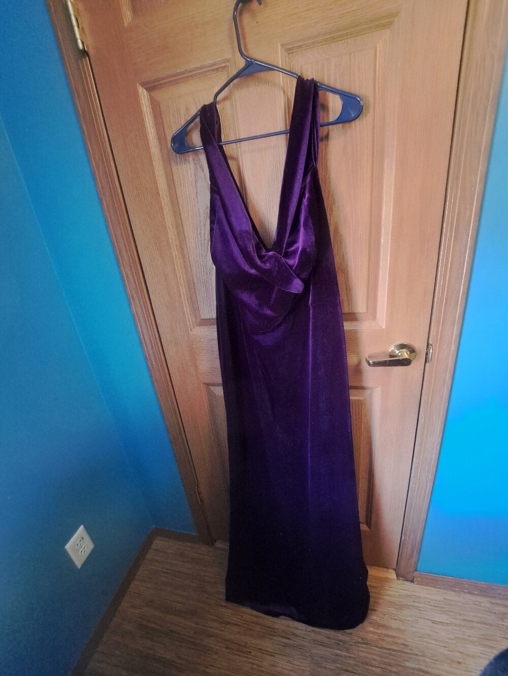 Off The Shoulder Deep Plum Velvet Olus Size Bridesmaid Dress